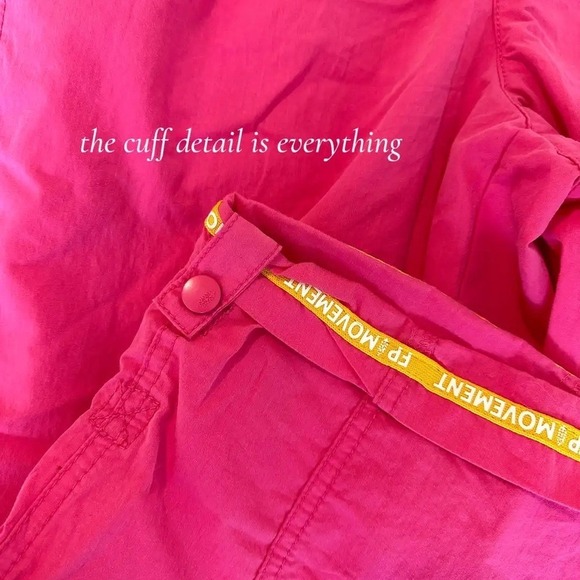 Free People FP Movement Cargo Pants Mesmerize Me High-Rise Hot Pink Size Medium - Picture 6 of 12